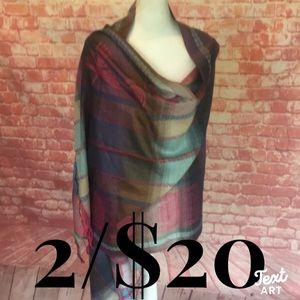 Colorful Rainbow Exotic Animal Print Thai Scarf